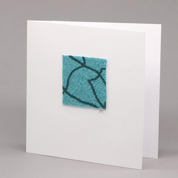 Teal Tweed card