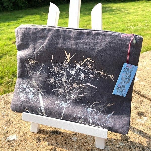 Clare Walsh Silver Blossom Bag