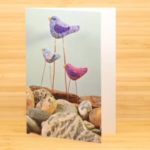 3 Colourful Birds card