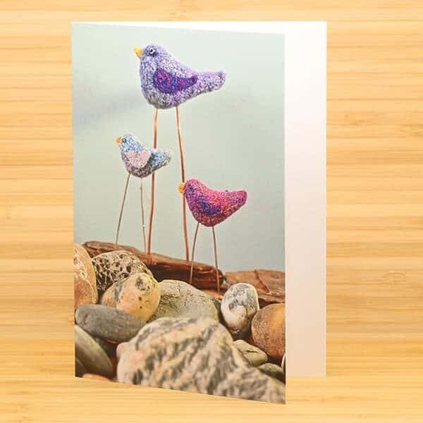 3 Colourful Birds card