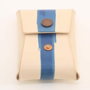 Blue Stripe Vegtan Carry-All Wallet