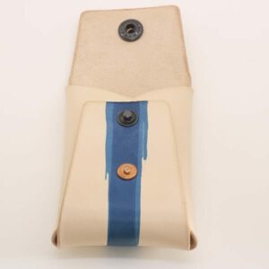 Blue Stripe Vegtan Carry-All Wallet