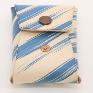 Blue Brushstroke Vegtan Carry-All Wallet