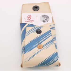 Blue Brushstroke Vegtan Carry-All Wallet