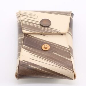 Brown Brushstroke Vegtan Carry-All Wallet