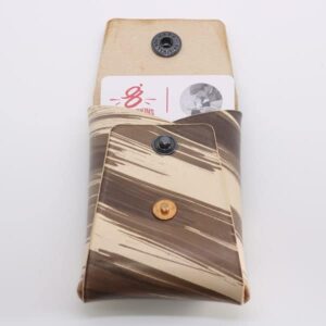 Brown Brushstroke Vegtan Carry-All Wallet