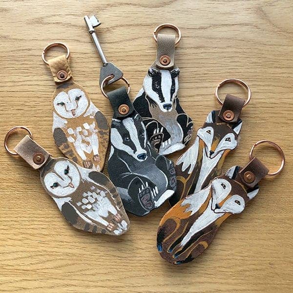 Handmade leather keyrings