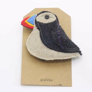 Katfish Puffin Brooch