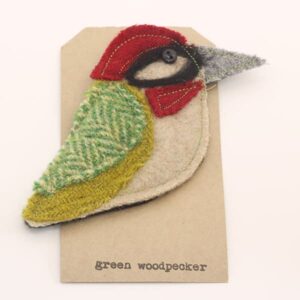 Katfish Green Woodpecker Brooch