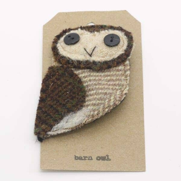 Katfish Barn Owl Brooch