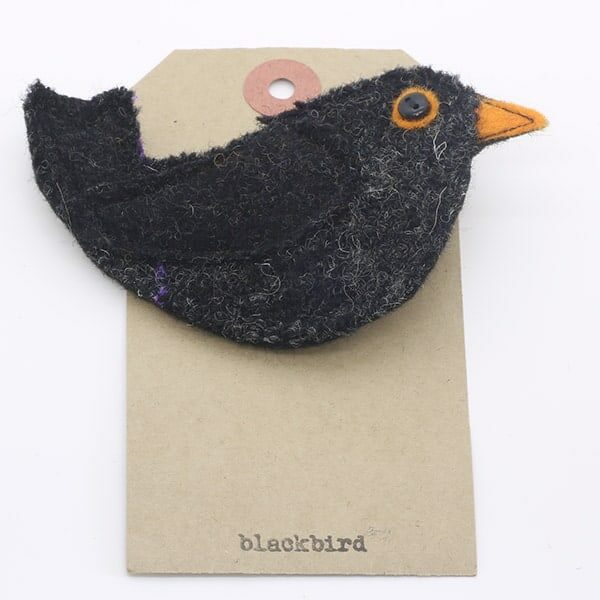 Katfish Blackbird Brooch