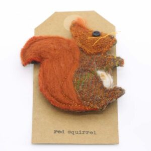 Katfish Red Squirrel Brooch