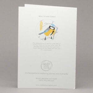 Blue Tit and Catkin ‘Happy Birthday’ card