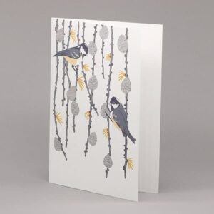 Coal Tit and Pine Cone card