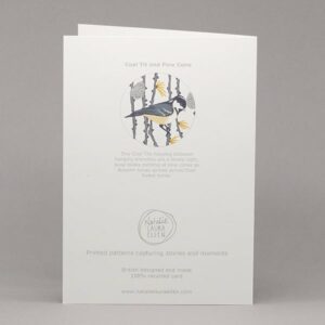 Coal Tit and Pine Cone card
