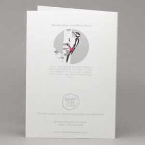 Woodpecker and Silver Birch card