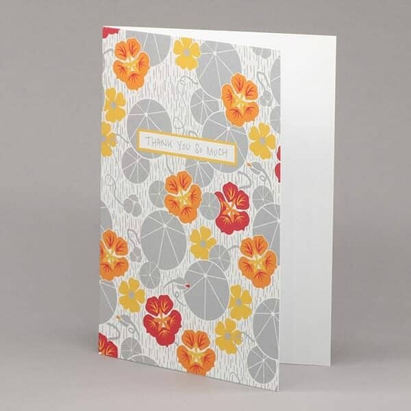 Nasturtium and Black-Eyed Susan ‘thank you so much’ card