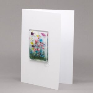 Glass Card - Pam Peters Glass Wildflower card (PPD-GCA-001)