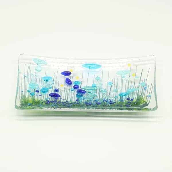 Glass Trinket Dish - Pam Peters Glass Cornflower trinket dish (PPD-GTD-002)