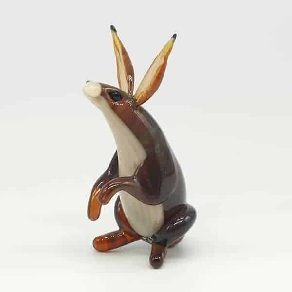 Glass Hare Sculpture
