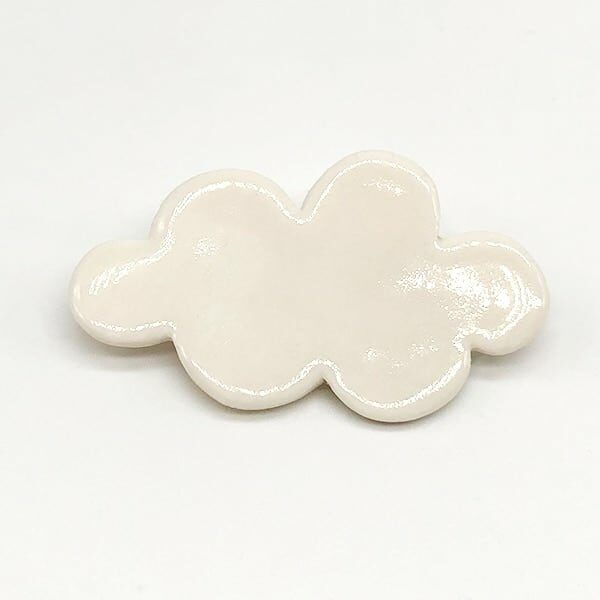 Fluffy White Cloud Brooch