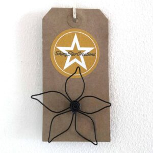 Shiny Star Wire Flower Brooch