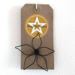 Shiny Star Wire Flower Brooch