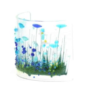 Glass Curve - Pam Peters Glass Cornflower (blue) curve (PPD-GCU-002B)