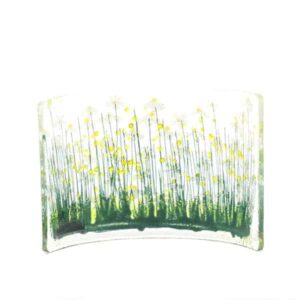 Glass Curve - Pam Peters Glass Daisy (white) curve (PPD-GCU-003C)