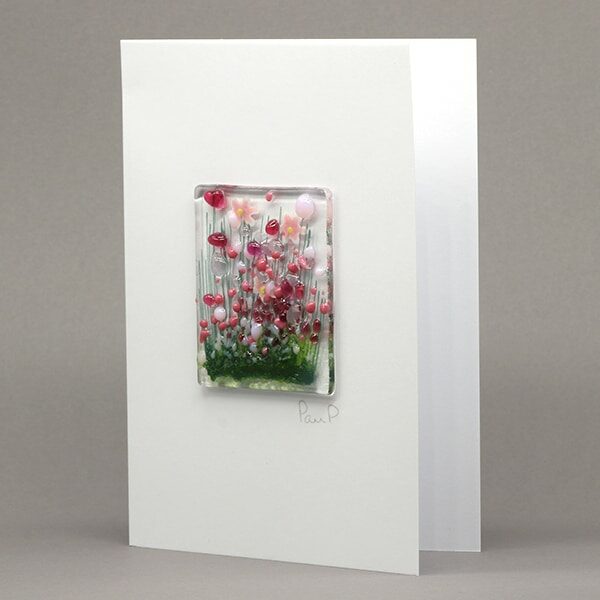 Glass Card - Pam Peters Glass Blooming card (PPD-GCA-008)