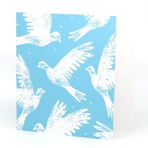 Printed Card - Handprinted Doves
  (LSA-PCA-029)