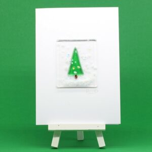 Glass Card - Pam Peters Glass Green Tree card (PPD-GCA-009)