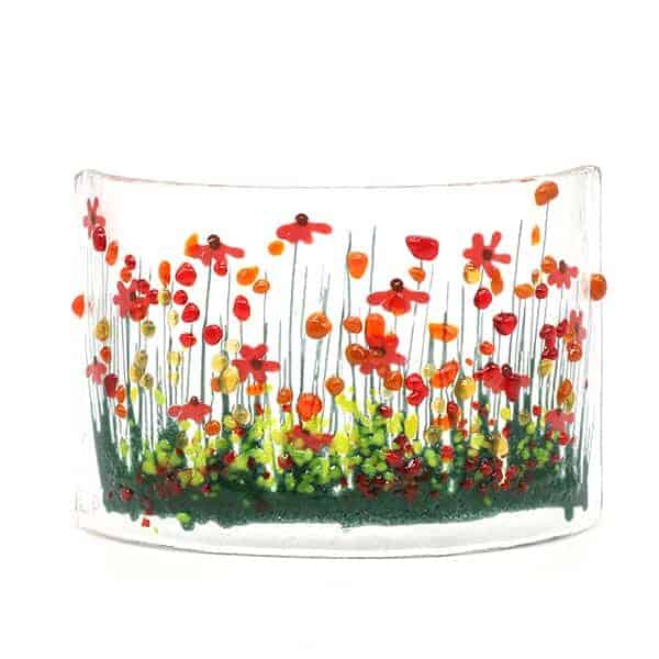 Glass Curve - Pam Peters Glass Gerbera (orange) curve (PPD-GCU-004)