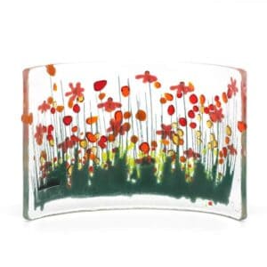 Glass Curve - Pam Peters Glass Gerbera (orange) curve (PPD-GCU-004B)