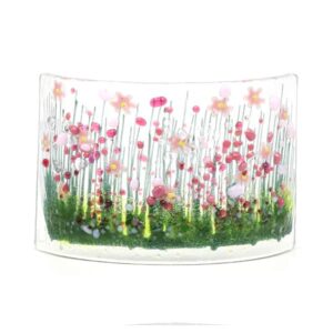 Glass Curve - Pam Peters Glass Blooming (pink) curve (PPD-GCU-006)
