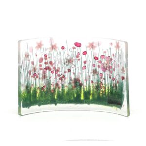 Glass Curve - Pam Peters Glass Blooming (pink) curve (PPD-GCU-006B)