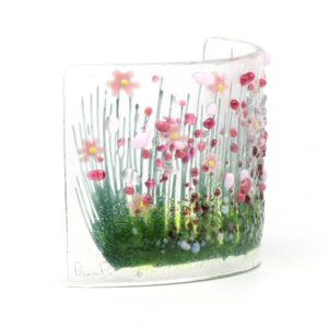 Glass Curve - Pam Peters Glass Blooming (pink) curve (PPD-GCU-006C)
