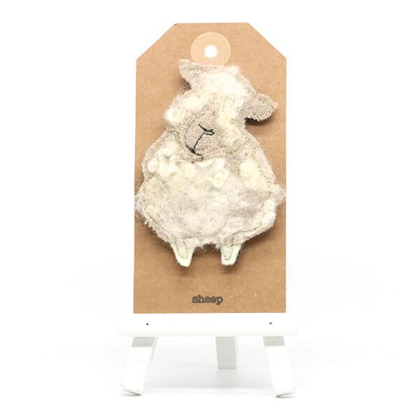 Katfish Designs - Textile Brooch - Sheep Brooch (KFD-TBR-021)