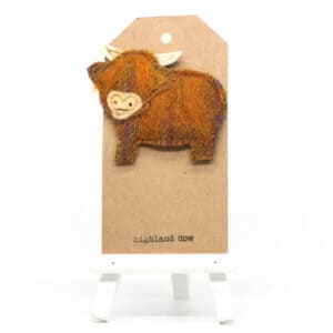 Katfish Designs - Textile Brooch - Highland Cow Brooch (KFD-TBR-022)