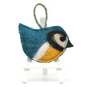 Katfish Designs - Textile Hanging Decoration - Blue Tit Hanging Decoration (KFD-THD-001)