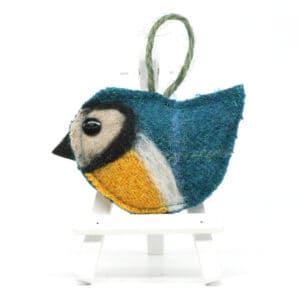 Katfish Designs - Textile Hanging Decoration - Blue Tit Hanging Decoration (KFD-THD-001A)