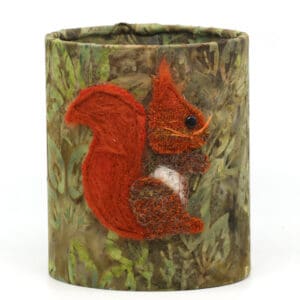 Katfish Designs - Textile Lantern - Red Squirrel lantern (KFD-TLA-004)