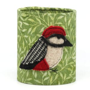 Katfish Designs - Textile Lantern -
  Woodpecker lantern (KFD-TLA-005)