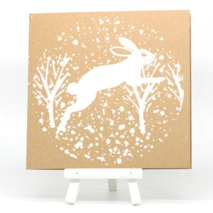 Printed Card - Liza Saunders - Leaping Hare (LSA-HPC-001)