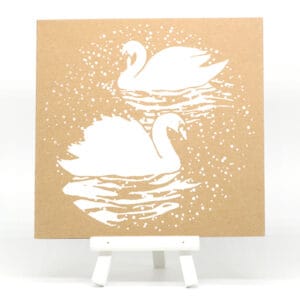 Printed Card - Liza Saunders - Snowy Swans (LSA-HPC-003)