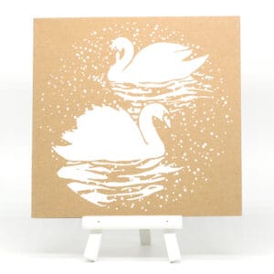 Printed Card - Liza Saunders - Snowy Swans (LSA-HPC-003)