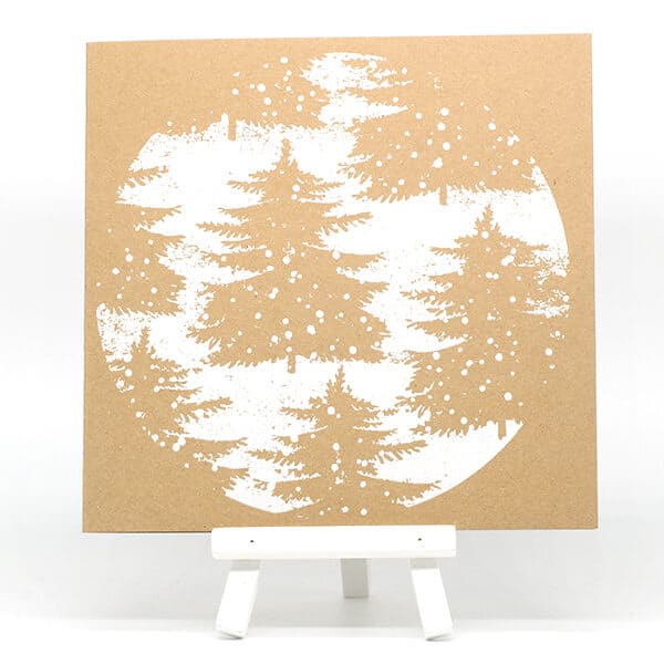 Printed Card - Liza Saunders - Trees Globe (LSA-HPC-002)