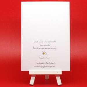 Bee Happy Glass - Glass Christmas Card (BHG-GCX-GEN)