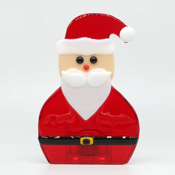 Bee Happy Glass - Glass Tealight Holder - Santa (BHG-GTH-011)