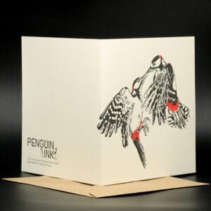 Penguin Ink - Greater Spotted Woodpecker Card (PIN-LCA-028a)